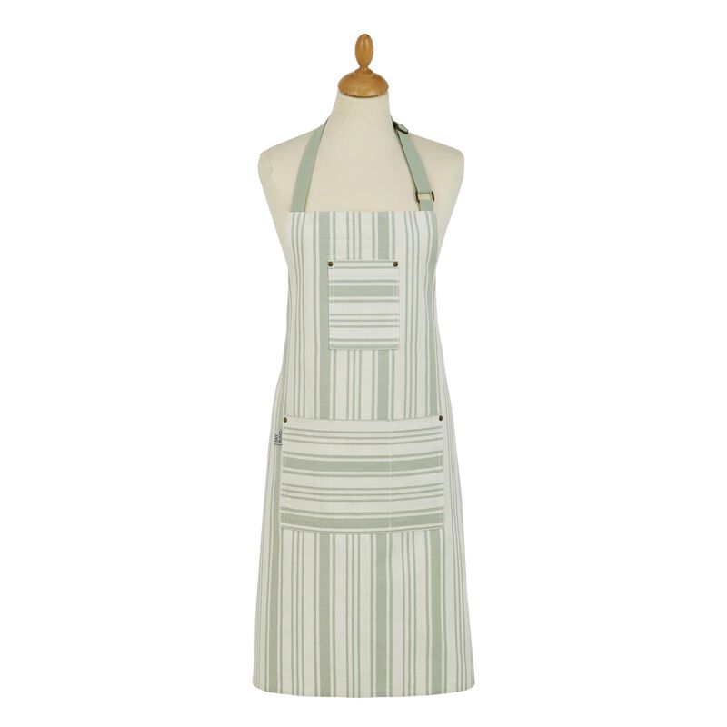 Ulster Weavers Sage Stripe Cotton Apron image number 0